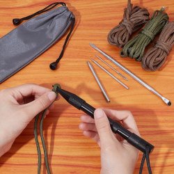 Werkzeugset zum Armbandkn�pfen, platinfarben, 6-teilig, 1 Set
