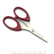 Short Standard Scissors, iron, red, well suited for accurate cutting, Length 11.5 mm, 1pc