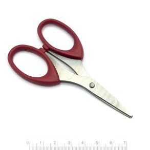 Standard Schere, kurz und scharf, rot, für Schmuck und Hobby, 11,5 cm, 1 Stk.