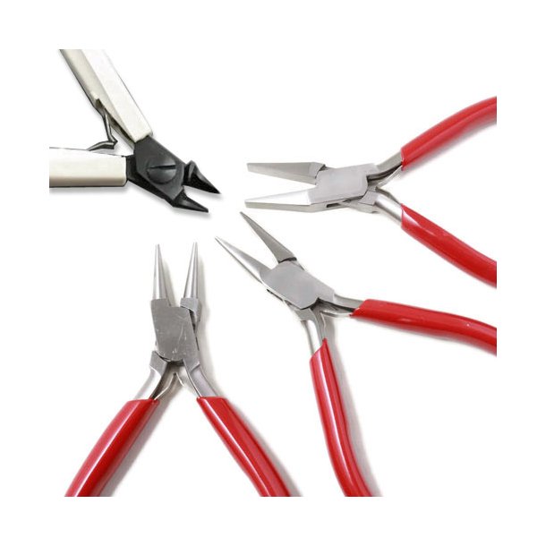 Jewelry plier set, 4-pieces, basic pliers for jewelry making