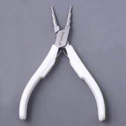 Stufen-Rundzange mit 3 Stufen, Profi-Qualitt, weie Kunststoffgriffe, 14x10 cm, 1 Stk.