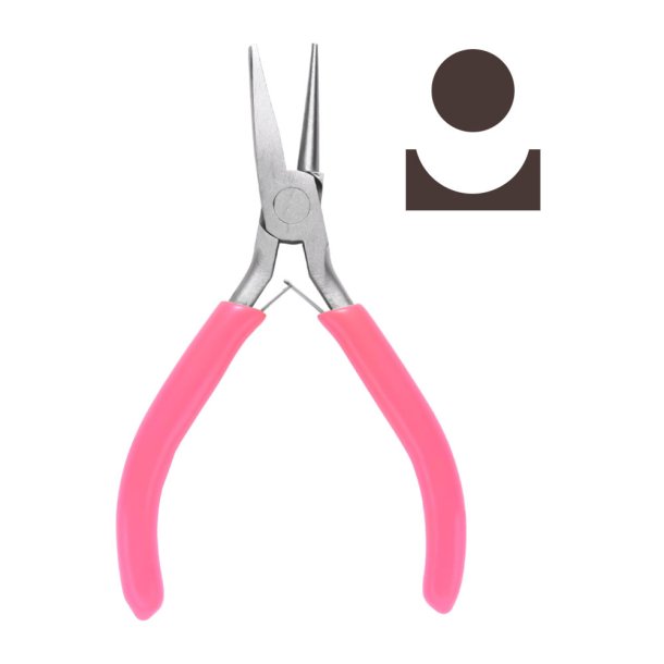 Special Wire bending pliers for jewellery making, pink handle, 12x7 cm, 1 pc.