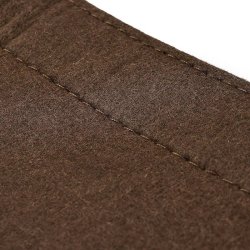 Tascheneinsatz, Filz mit goldenen Messingbeschl&auml;gen, dunkelbraun, 16,5x13x5 cm, 1 St&uuml;ck