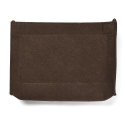 Tascheneinsatz, Filz mit goldenen Messingbeschl&auml;gen, dunkelbraun, 22x18x5 cm, 1 St&uuml;ck