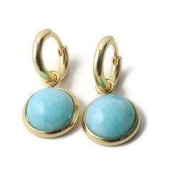 Rahmen/Fassung mit 1 &Ouml;se, rund, vergoldeter Stahl, Innendurchmesser 10 mm, 4 St&uuml;ck