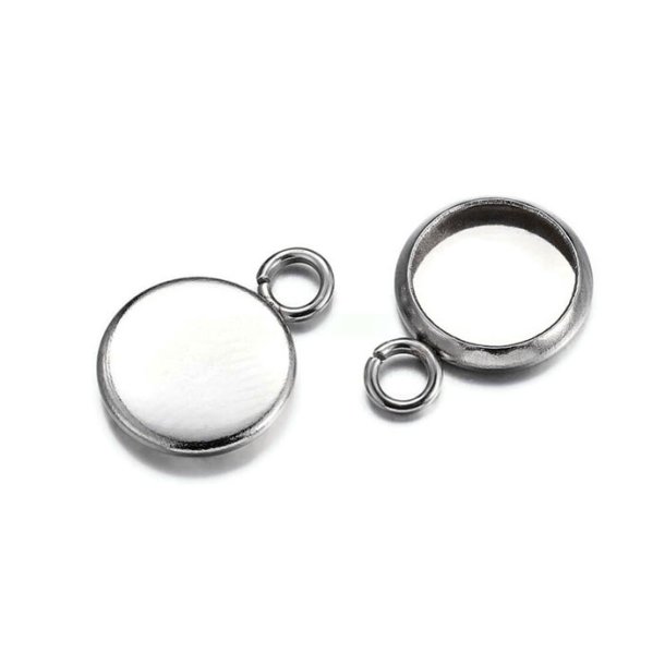 Rahmen/Fassung mit 1 &Ouml;se, rund, Stahl, Innendurchmesser 8 mm, 4 St&uuml;ck