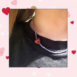 Glasherz, farblich sortiert, 12x12 mm, 6 Stck