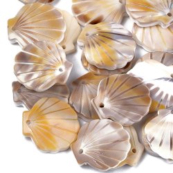 Anh&auml;nger, Muschel, Kunststoff, 19x20 mm, 4 St&uuml;ck