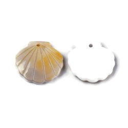Anh&auml;nger, Muschel, Kunststoff, 19x20 mm, 4 St&uuml;ck