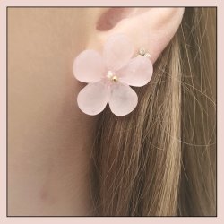 Acryl, Blume, wei/transparent, 22x23 mm, 6 Stck