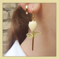 Acryl, Blatt, hellgrn, 9,7x5,5mm, 10 Stck.