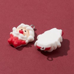 Weihnachtsfiguren-Anh&auml;nger, Kunststoff, 5 verschiedene, ca. 20-30x18 mm, 10 Stck