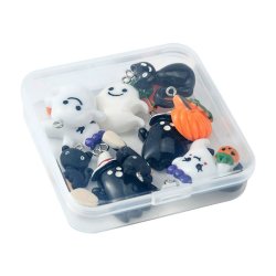 Halloween-Anh&auml;nger, Kunststoff, gemischte Motive, 24-34,5x18-24mm,12 St&uuml;ck