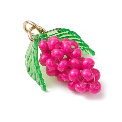 Anh&auml;nger, Trauben 5-farben, Saatperlenfigur, ca. 21,5x14,5 mm, 5 St&uuml;ck