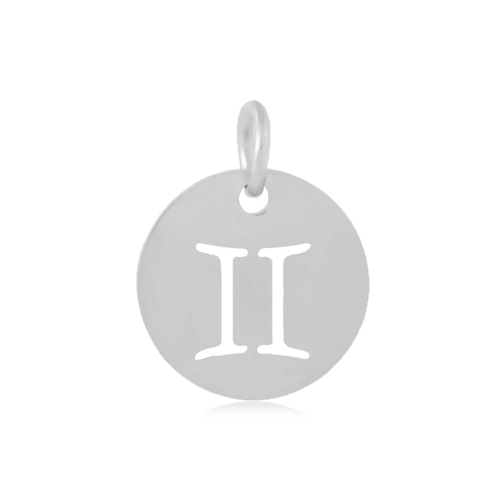 Charm, Sternzeichen, Zwilling, Stahl, 12 mm, 1 Stk.
