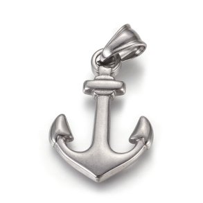 Anker, Anhang, Edelstahl, Öse mit 5x7,5 mm Loch, 30x21x2,5 mm, 1 Stk