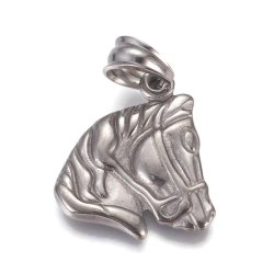 Anh&auml;nger, Pferd, Edelstahl, 21,5x19x2 mm, 1 Stk.