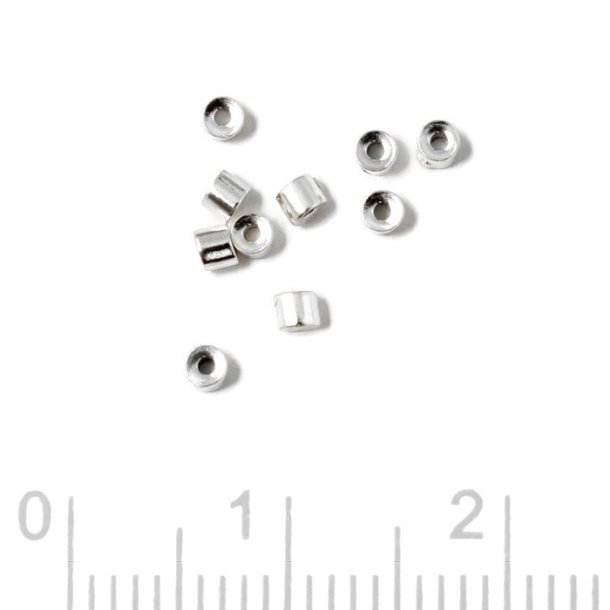 Wireklemmer, slv, ekstra kraftig, 0,8 mm hul, rrformet, 2x1,5 mm, 10 stk