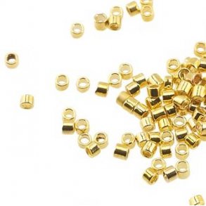 Bright Gold Tone Crimp Bead Covers 5mm (144)