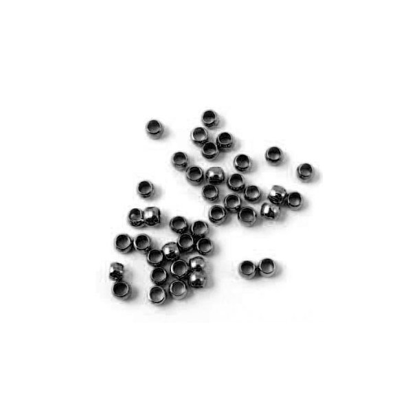 Zwischenperle, schwarzes Messing, gro, 3x4 mm, 75 Stk